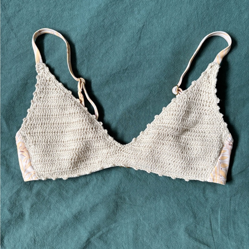 Xhilaration Cream Crochet Bralette Intimates